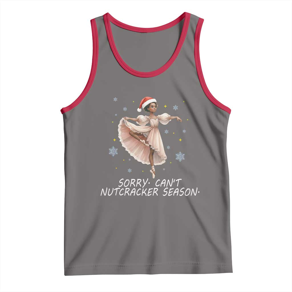 Black Nutcracker Ballet Christmas Tank Top TS14 Deep Heather Red Print Your Wear