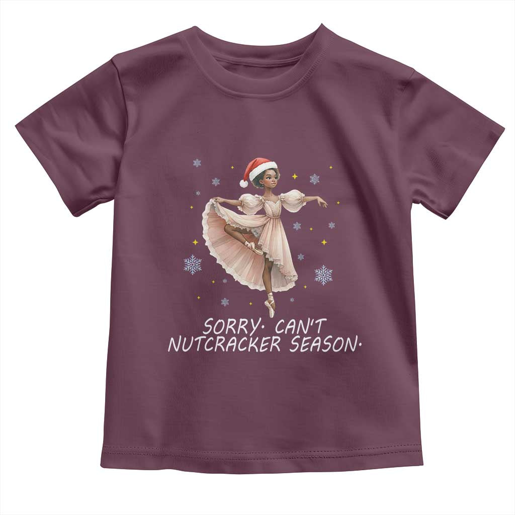 Black Nutcracker Ballet Christmas Toddler T Shirt TS14 Maroon Print Your Wear