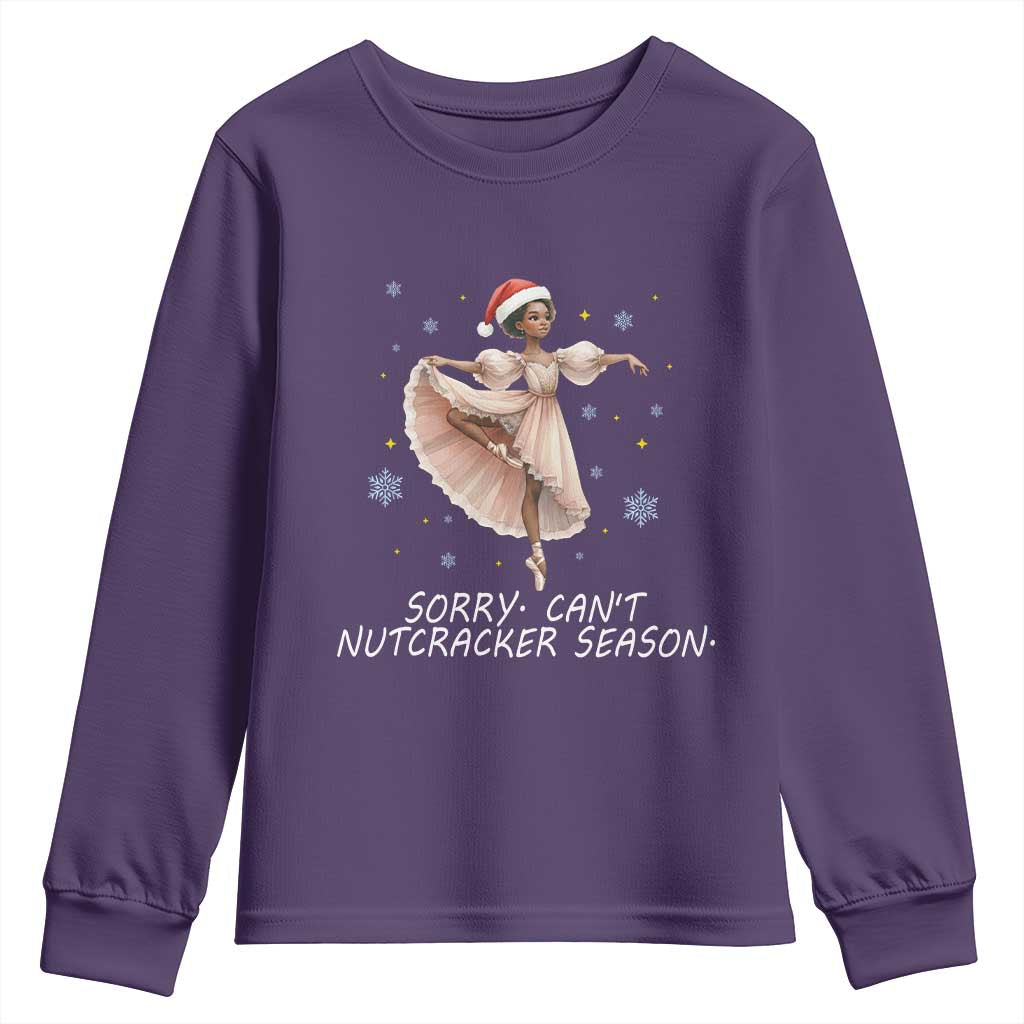 Black Nutcracker Ballet Christmas Youth Sweatshirt TS14 Purple Print Your Wear