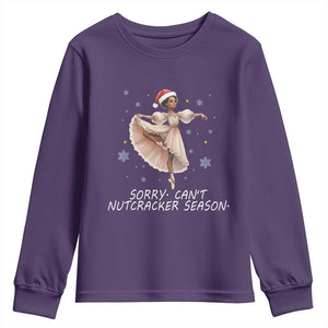Black Nutcracker Ballet Christmas Youth Sweatshirt TS14 Purple Print Your Wear