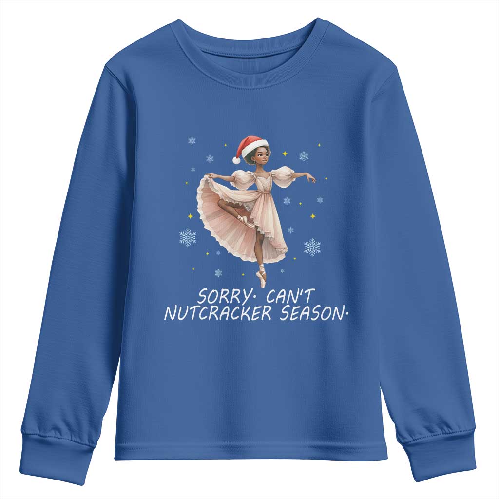 Black Nutcracker Ballet Christmas Youth Sweatshirt TS14 Royal Blue Print Your Wear