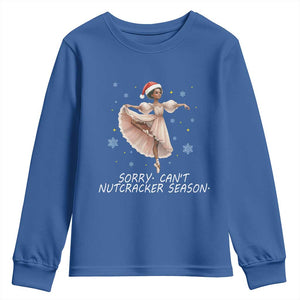 Black Nutcracker Ballet Christmas Youth Sweatshirt TS14 Royal Blue Print Your Wear