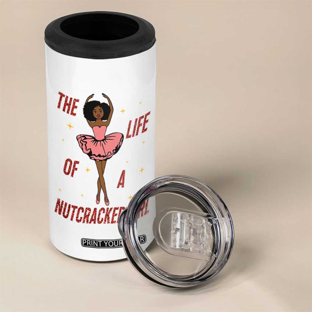Black Nutcracker 4 in 1 Can Cooler Tumbler The Life Of A Ballet Girl TS14 Print Your Wear