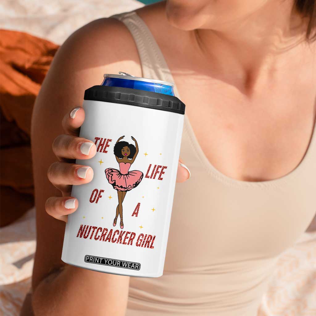 Black Nutcracker 4 in 1 Can Cooler Tumbler The Life Of A Ballet Girl TS14 Print Your Wear