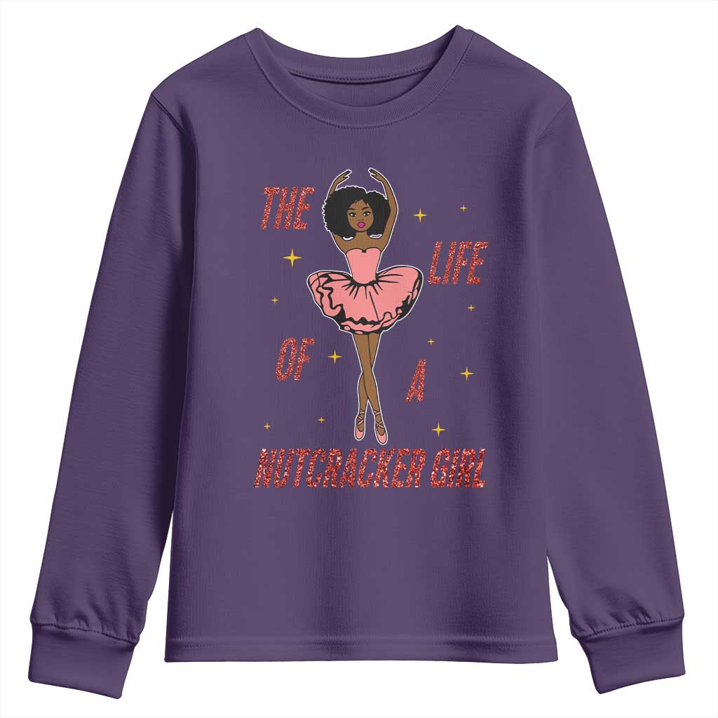 Black Nutcracker Youth Sweatshirt The Life Of A Ballet Girl TS14 Purple Print Your Wear