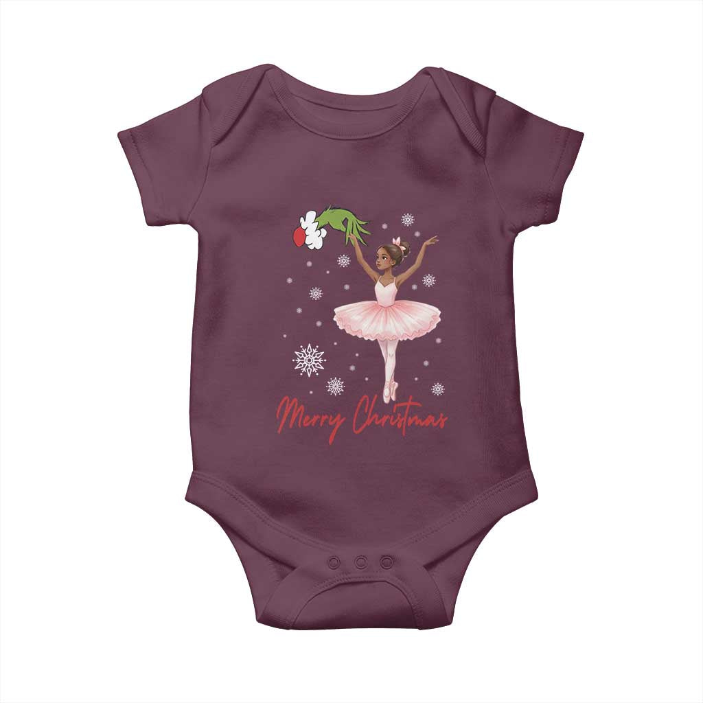 Black Nutcracker Ballet Baby Onesie Merry Christmas TS14 Maroon Print Your Wear