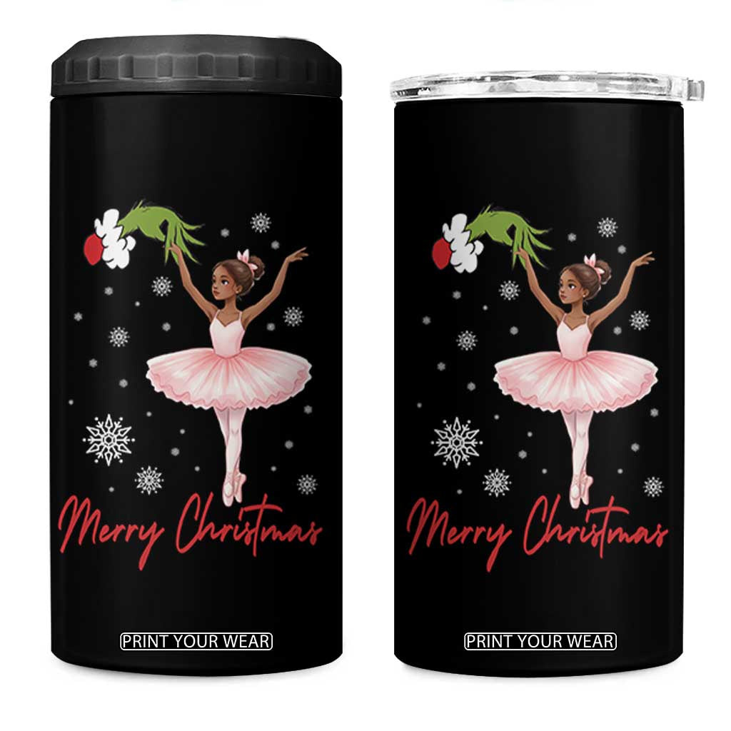 Black Nutcracker Ballet 4 in 1 Can Cooler Tumbler Merry Christmas TS14 One Size: 16 oz Black Print Your Wear