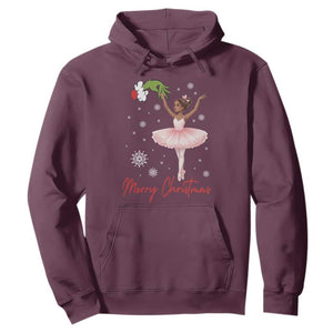 Black Nutcracker Ballet Hoodie Merry Christmas TS14 Maroon Print Your Wear