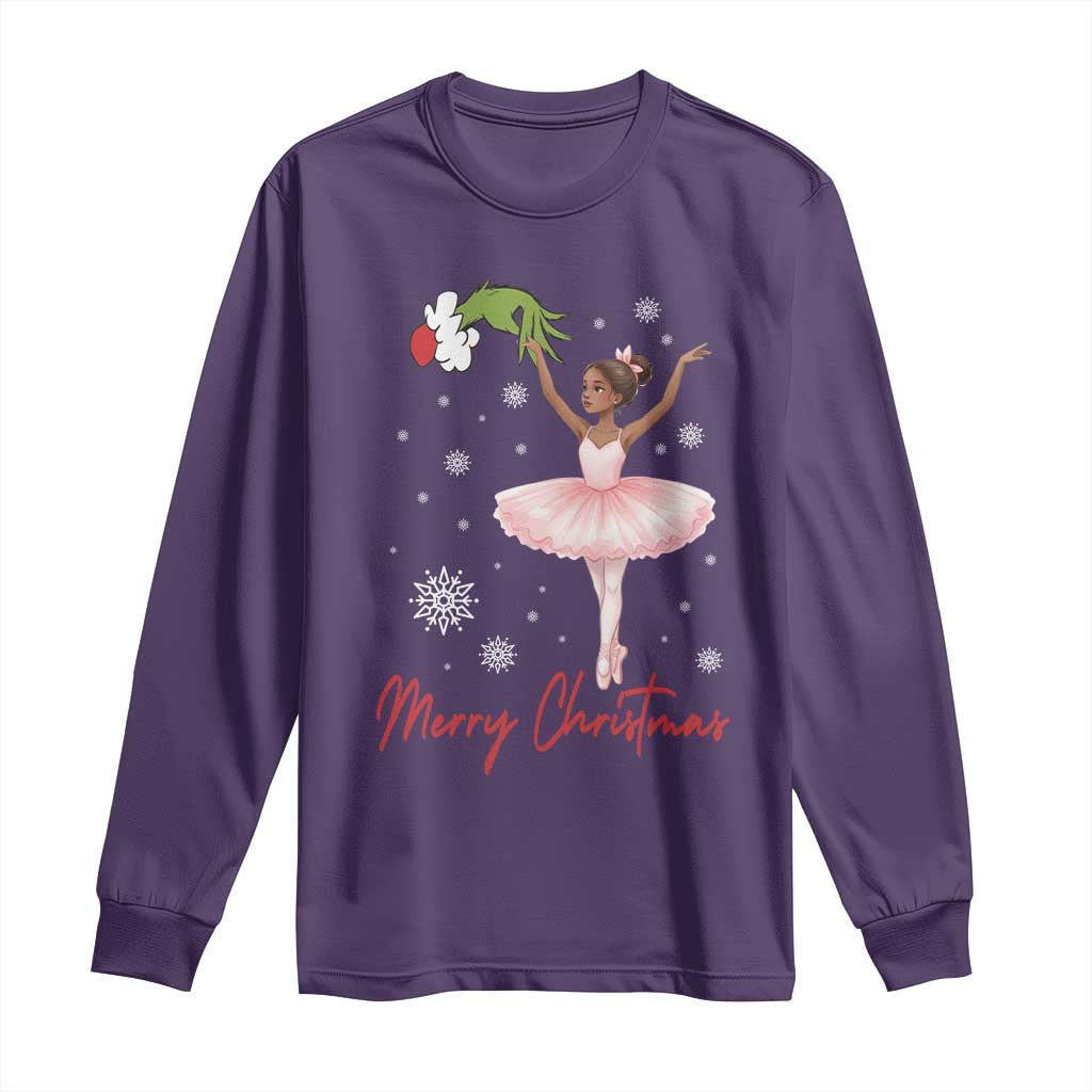 Black Nutcracker Ballet Long Sleeve Shirt Merry Christmas TS14 Purple Print Your Wear
