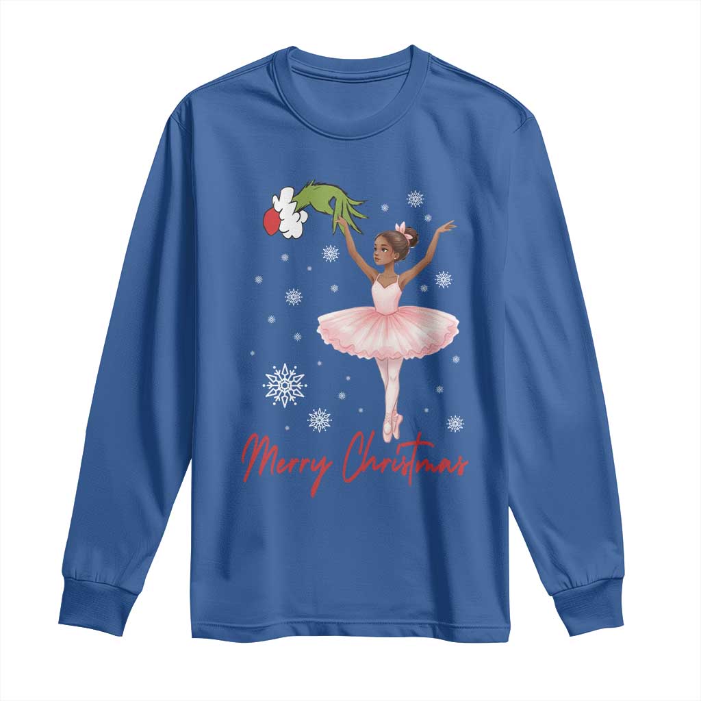 Black Nutcracker Ballet Long Sleeve Shirt Merry Christmas TS14 Royal Blue Print Your Wear