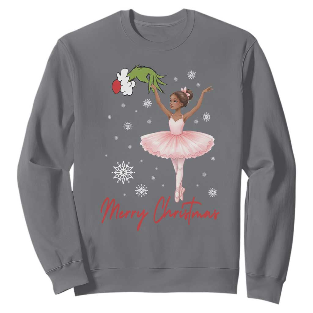 Black Nutcracker Ballet Sweatshirt Merry Christmas TS14 Charcoal Print Your Wear