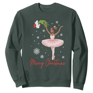 Black Nutcracker Ballet Sweatshirt Merry Christmas TS14 Dark Forest Green Print Your Wear