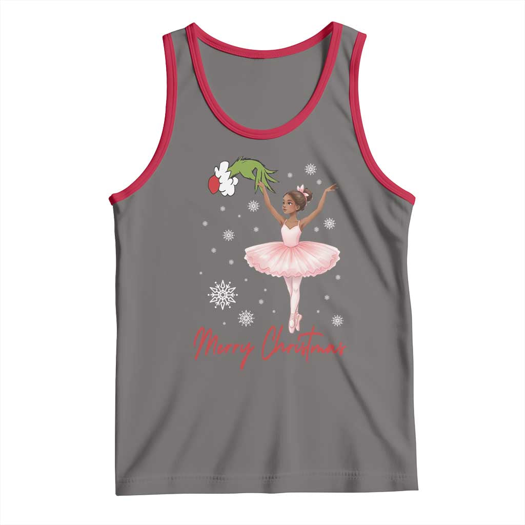 Black Nutcracker Ballet Tank Top Merry Christmas TS14 Deep Heather Red Print Your Wear