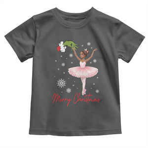 Black Nutcracker Ballet Toddler T Shirt Merry Christmas TS14 Dark Heather Print Your Wear