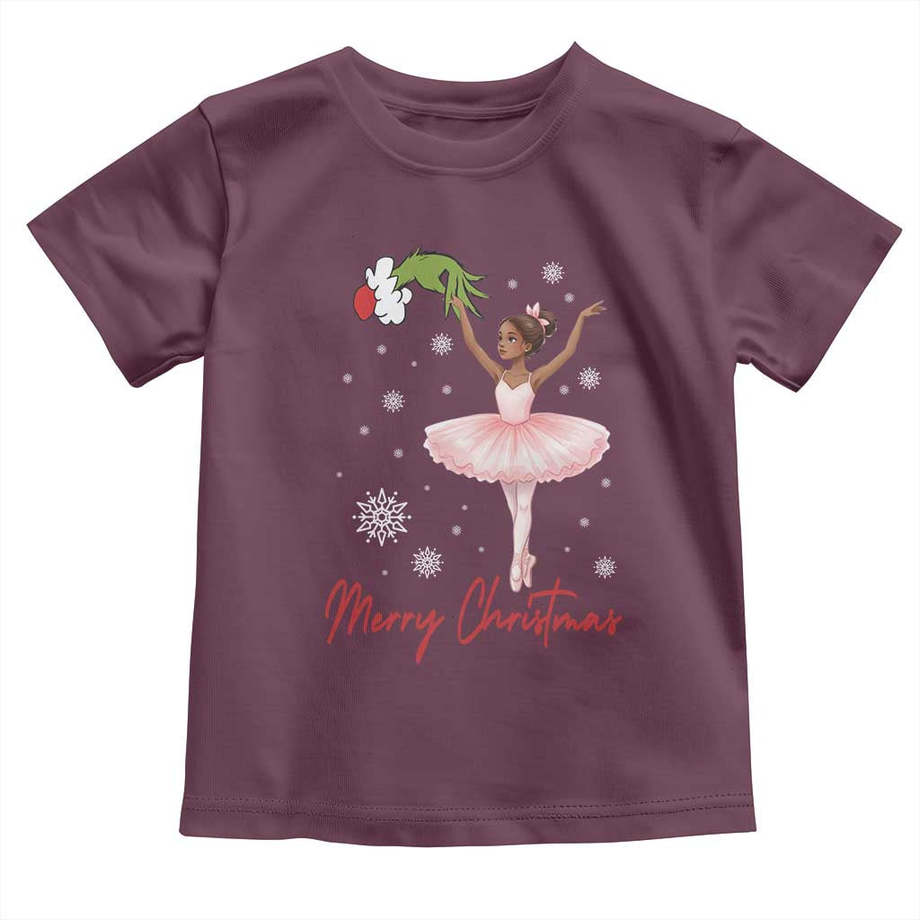 Black Nutcracker Ballet Toddler T Shirt Merry Christmas TS14 Maroon Print Your Wear