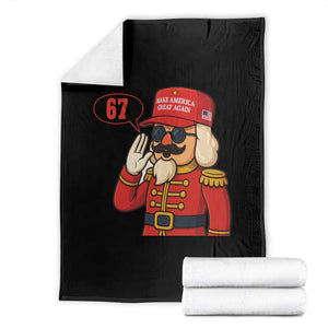 67 Six Seven Christmas Meme Throw Blanket Funny Nutcracker Make Xmas Great Again TS14 Black Print Your Wear