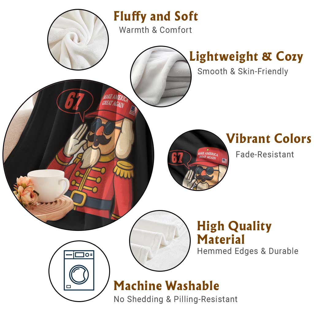 67 Six Seven Christmas Meme Throw Blanket Funny Nutcracker Make Xmas Great Again TS14 Print Your Wear