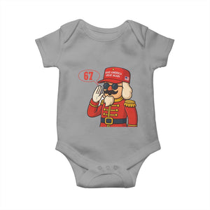 67 Six Seven Christmas Meme Baby Onesie Funny Nutcracker Make Xmas Great Again TS14 Sport Gray Print Your Wear