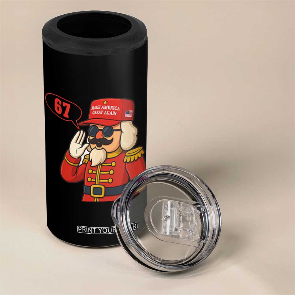 67 Six Seven Christmas Meme 4 in 1 Can Cooler Tumbler Funny Nutcracker Make Xmas Great Again TS14 Print Your Wear