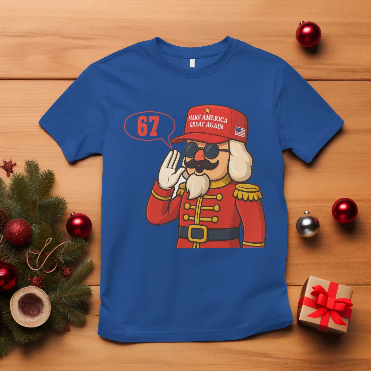 67 Six Seven Christmas Meme T Shirt Funny Nutcracker Make Xmas Great Again TS14 Royal Blue Print Your Wear