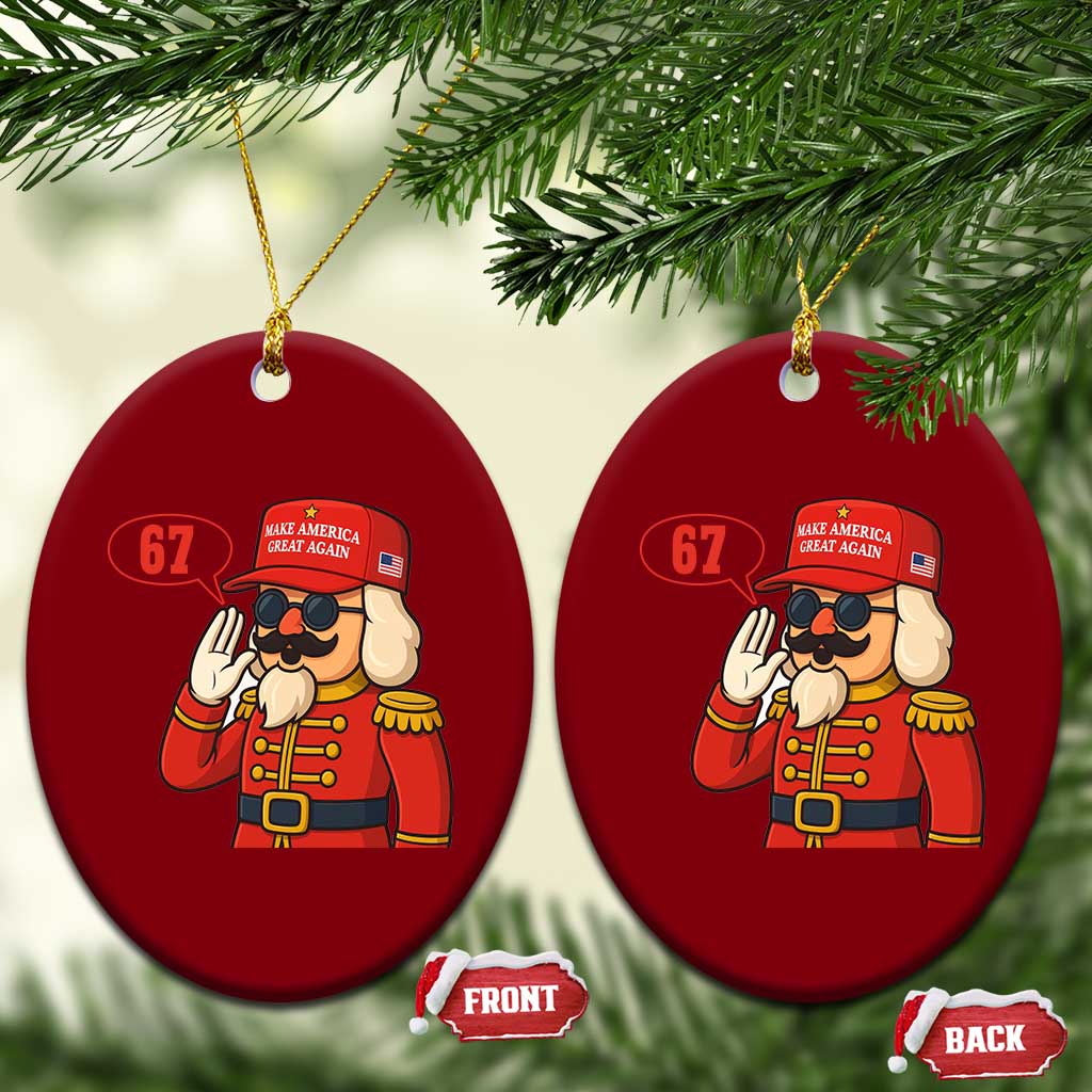 67 Six Seven Christmas Meme Ceramic Ornament Funny Nutcracker Make Xmas Great Again TS14 Print Your Wear