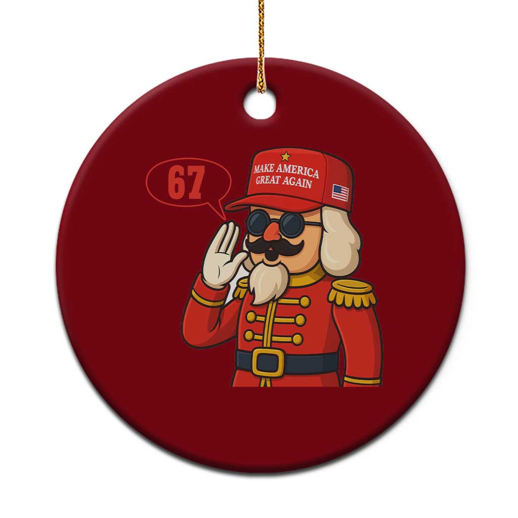 67 Six Seven Christmas Meme Ceramic Ornament Funny Nutcracker Make Xmas Great Again TS14 1pc Red Print Your Wear