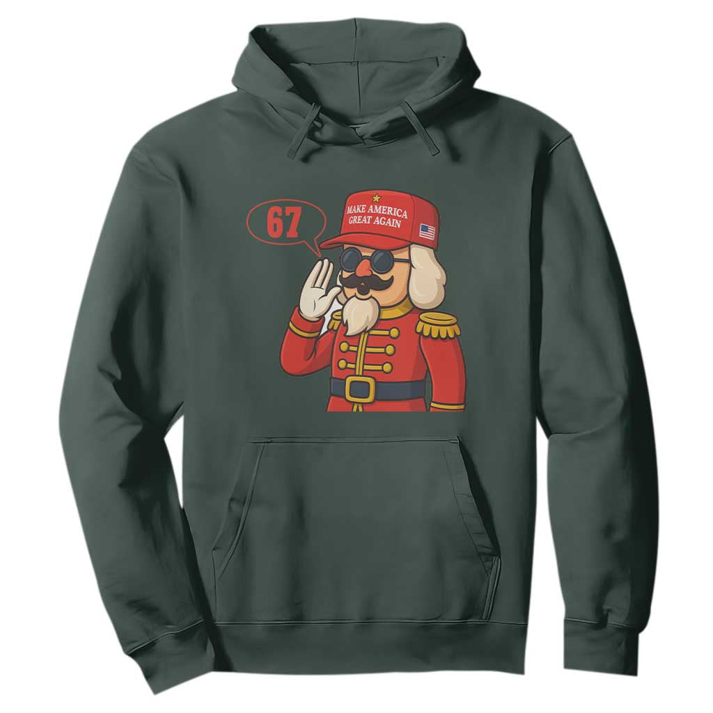 67 Six Seven Christmas Meme Hoodie Funny Nutcracker Make Xmas Great Again TS14 Dark Forest Green Print Your Wear
