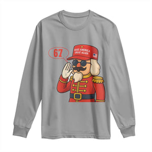 67 Six Seven Christmas Meme Long Sleeve Shirt Funny Nutcracker Make Xmas Great Again TS14 Sport Gray Print Your Wear