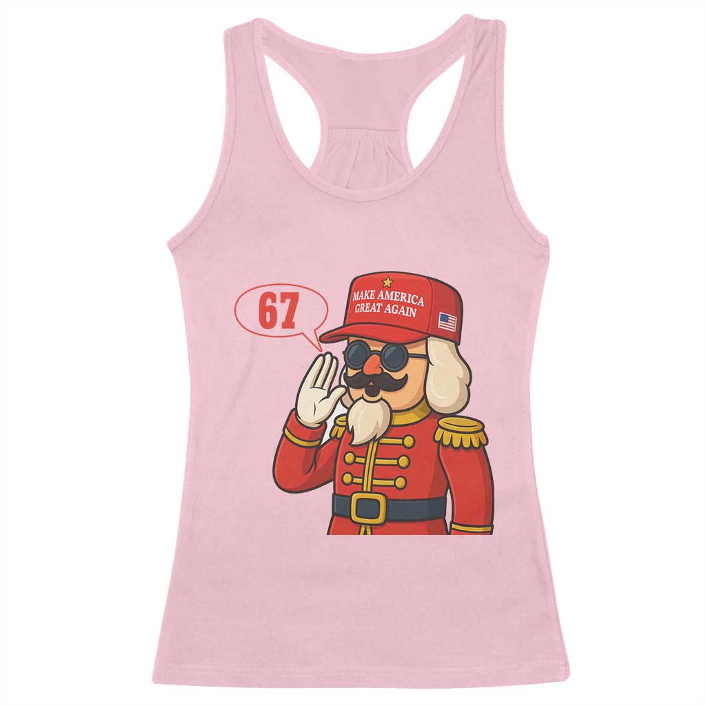 67 Six Seven Christmas Meme Racerback Tank Top Funny Nutcracker Make Xmas Great Again TS14 Light Pink Print Your Wear