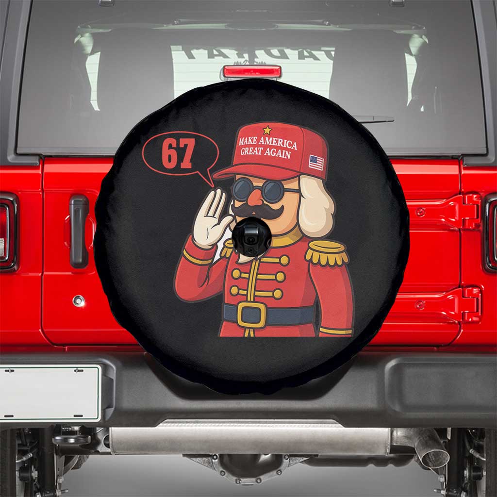 67 Six Seven Christmas Meme Spare Tire Cover Funny Nutcracker Make Xmas Great Again TS14 Black Print Your Wear