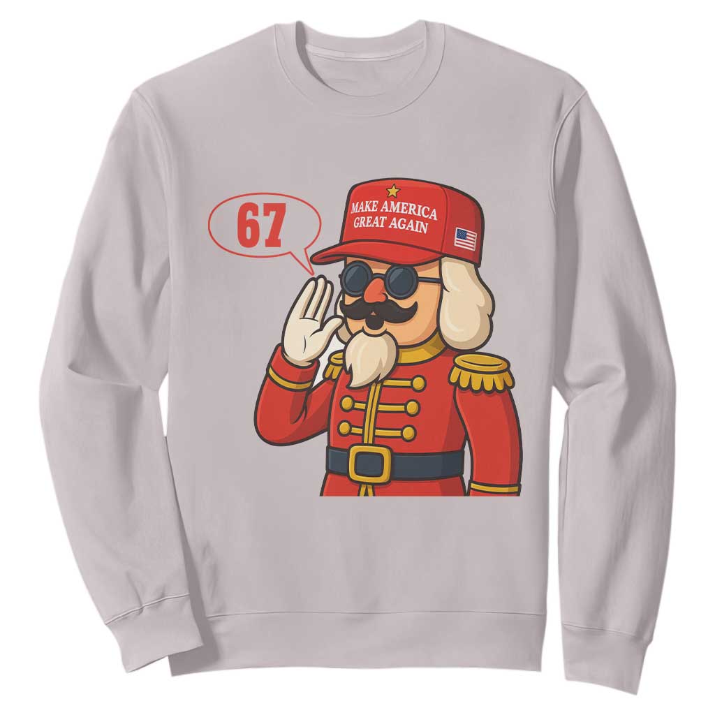 67 Six Seven Christmas Meme Sweatshirt Funny Nutcracker Make Xmas Great Again TS14 Ice Gray Print Your Wear