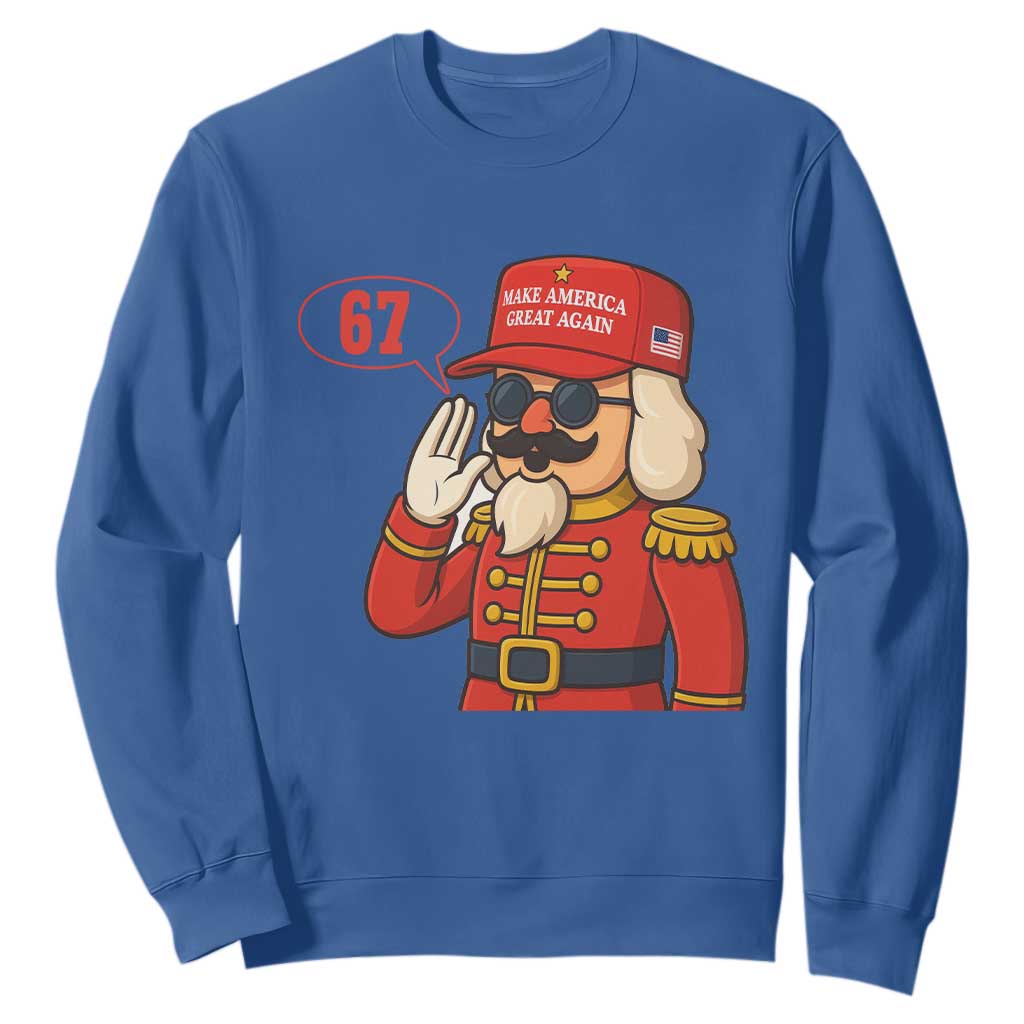 67 Six Seven Christmas Meme Sweatshirt Funny Nutcracker Make Xmas Great Again TS14 Royal Blue Print Your Wear