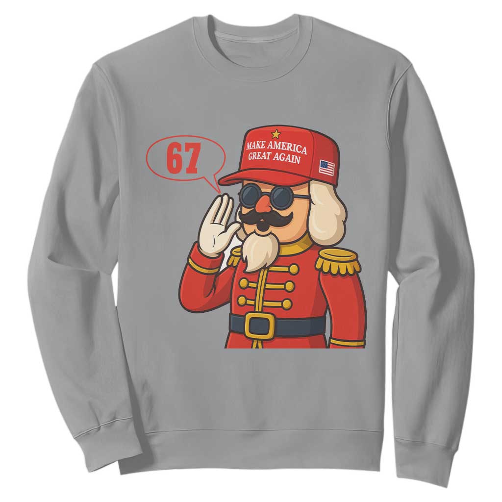 67 Six Seven Christmas Meme Sweatshirt Funny Nutcracker Make Xmas Great Again TS14 Sport Gray Print Your Wear
