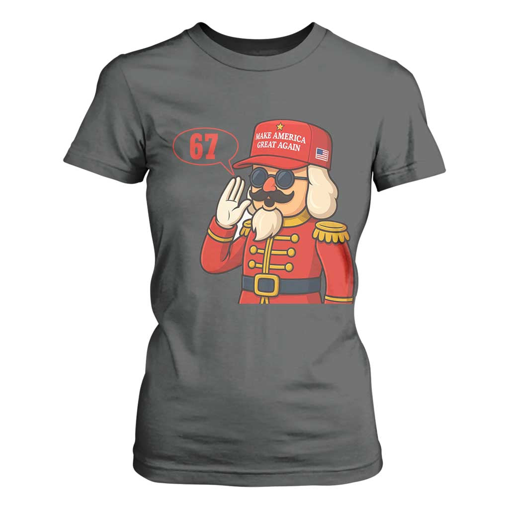 67 Six Seven Christmas Meme T Shirt For Women Funny Nutcracker Make Xmas Great Again TS14 Dark Heather Print Your Wear
