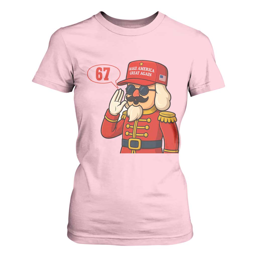 67 Six Seven Christmas Meme T Shirt For Women Funny Nutcracker Make Xmas Great Again TS14 Light Pink Print Your Wear