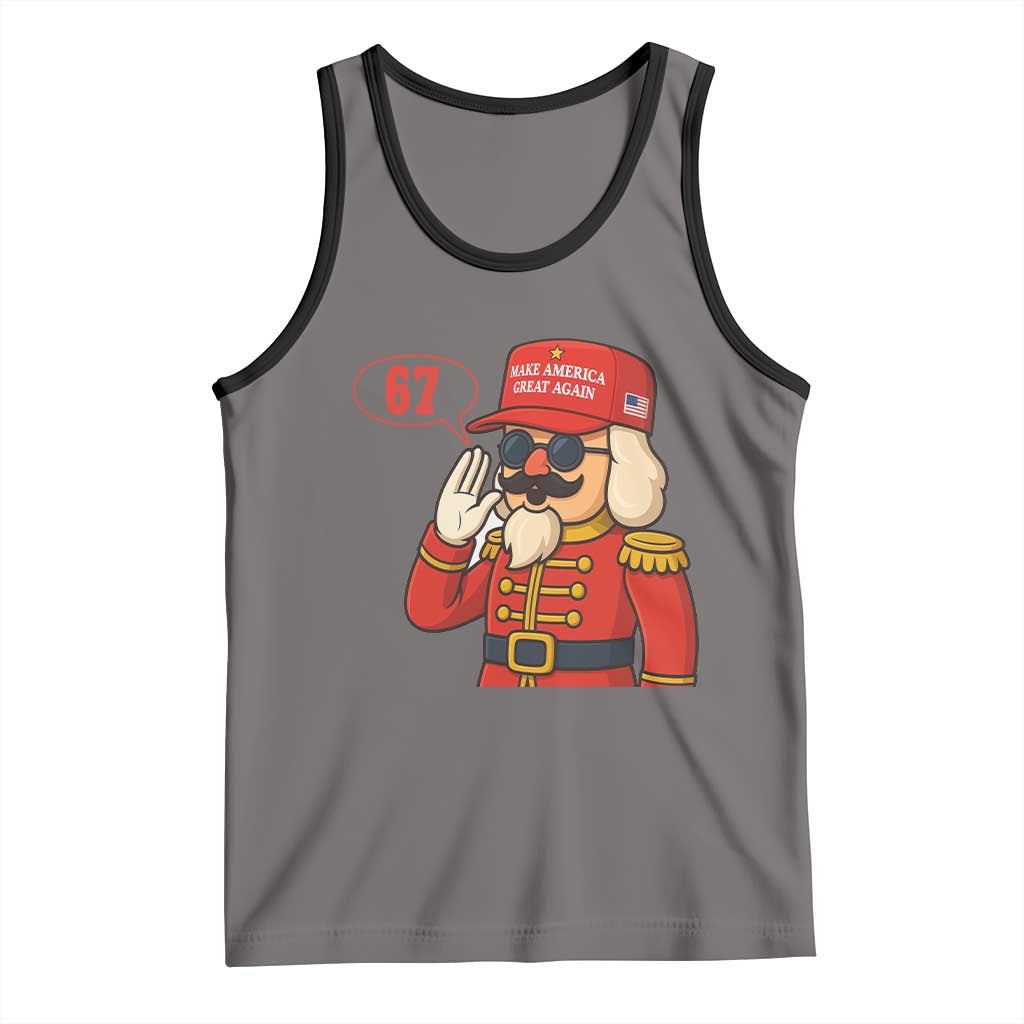 67 Six Seven Christmas Meme Tank Top Funny Nutcracker Make Xmas Great Again TS14 Deep Heather Black Print Your Wear