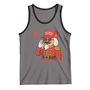 67 Six Seven Christmas Meme Tank Top Funny Nutcracker Make Xmas Great Again TS14 Deep Heather Black Print Your Wear