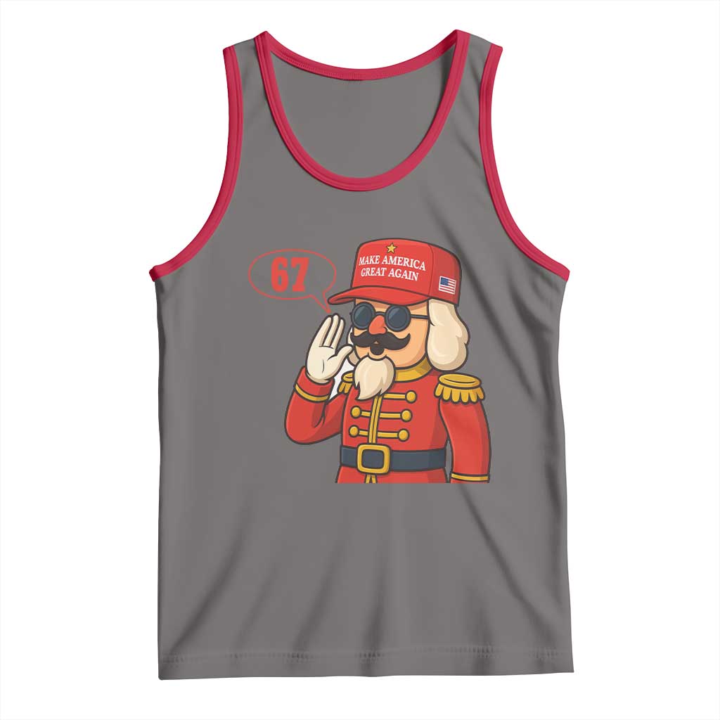 67 Six Seven Christmas Meme Tank Top Funny Nutcracker Make Xmas Great Again TS14 Deep Heather Red Print Your Wear