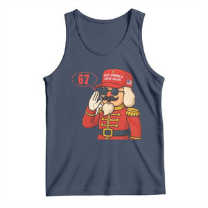 67 Six Seven Christmas Meme Tank Top Funny Nutcracker Make Xmas Great Again TS14 Navy Print Your Wear