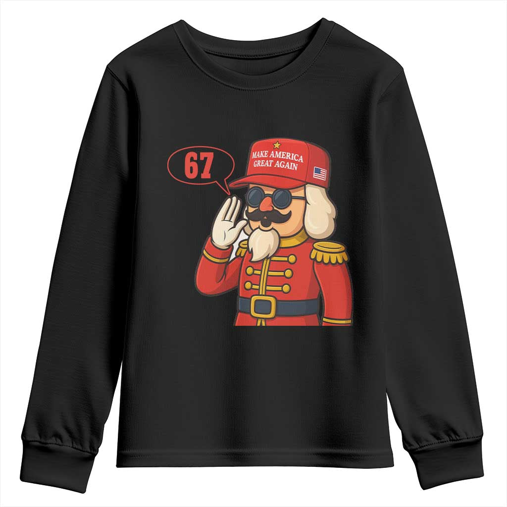 67 Six Seven Christmas Meme Youth Sweatshirt Funny Nutcracker Make Xmas Great Again TS14 Black Print Your Wear