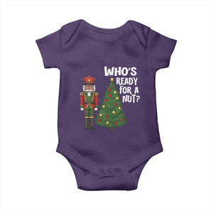 Black Nutcracker Christmas Baby Onesie Who Is Ready For A Nut TS14 Purple Print Your Wear
