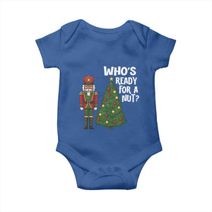Black Nutcracker Christmas Baby Onesie Who Is Ready For A Nut TS14 Royal Blue Print Your Wear