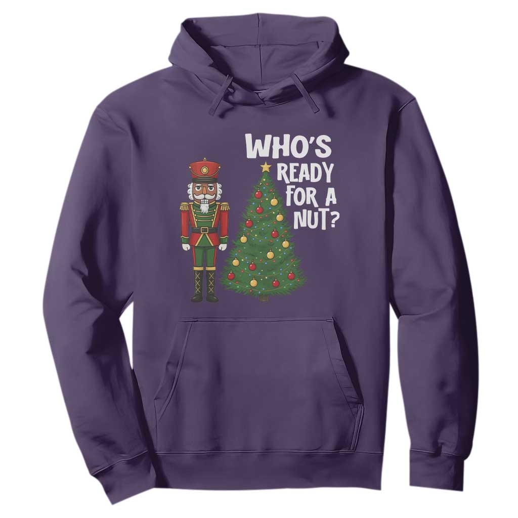 Black Nutcracker Christmas Hoodie Who Is Ready For A Nut TS14 Purple Print Your Wear