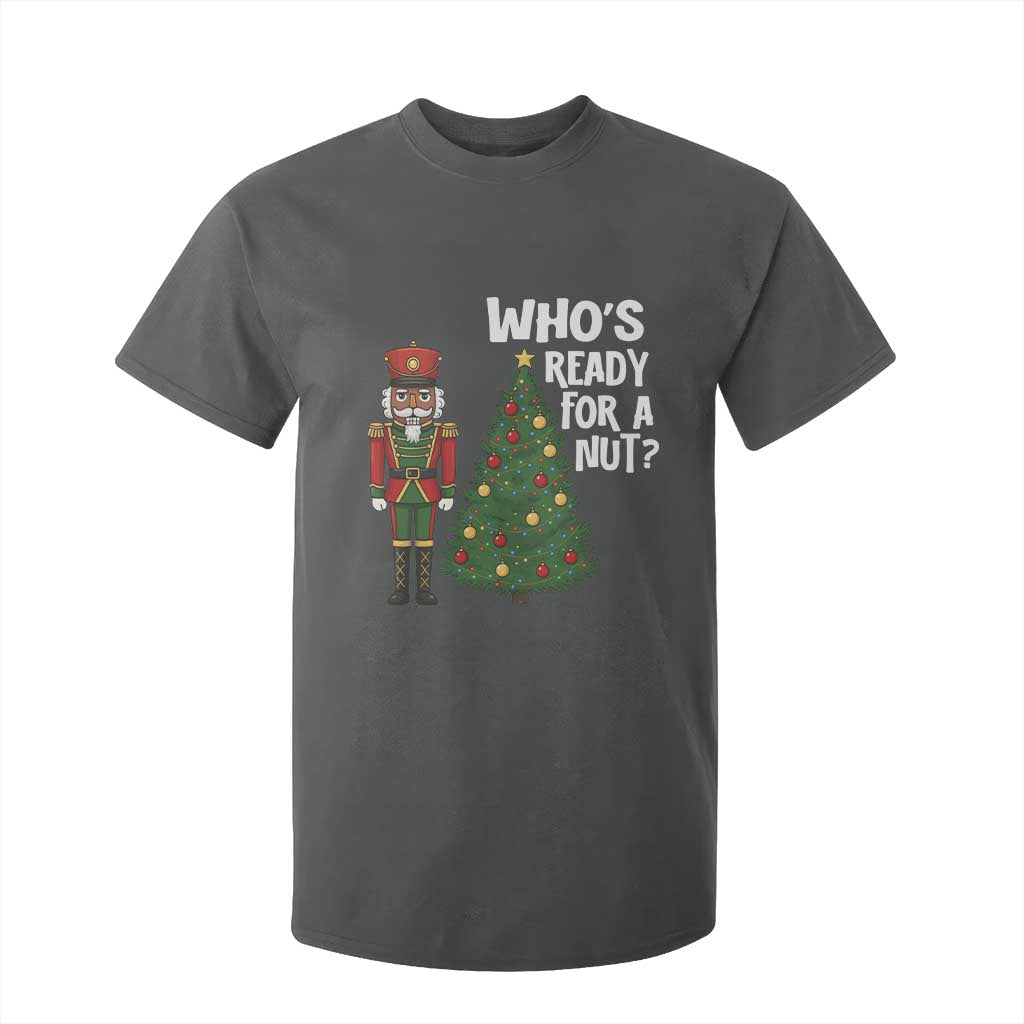 Black Nutcracker Christmas T Shirt For Kid Who Is Ready For A Nut TS14 Dark Heather Print Your Wear