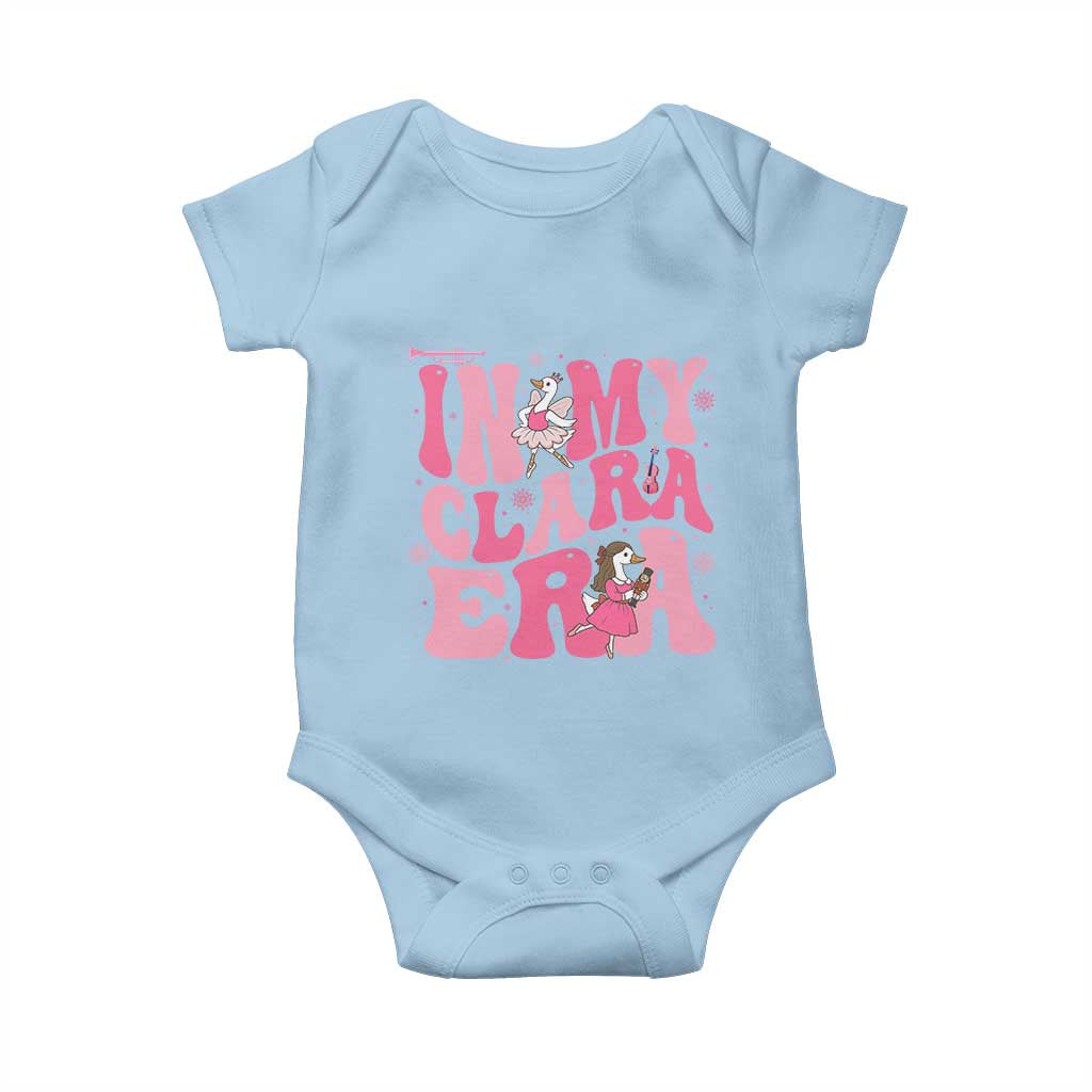 Nutcracker Goose Ballet Baby Onesie In My Clara Era TS14 Light Blue Print Your Wear