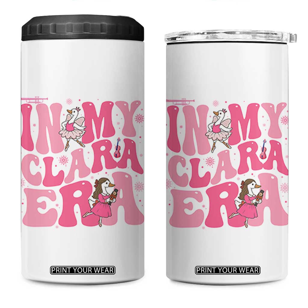 Nutcracker Goose Ballet 4 in 1 Can Cooler Tumbler In My Clara Era TS14 One Size: 16 oz White Print Your Wear