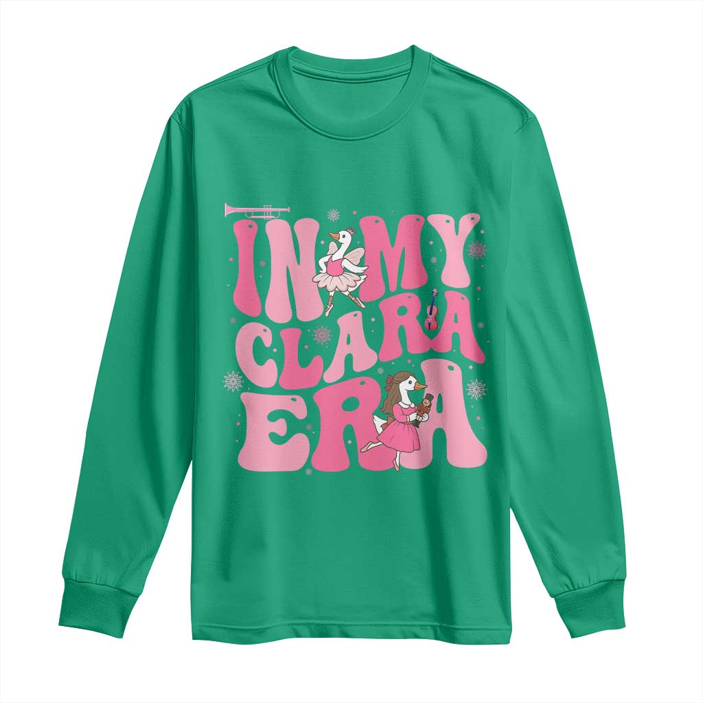 Nutcracker Goose Ballet Long Sleeve Shirt In My Clara Era TS14 Irish Green Print Your Wear