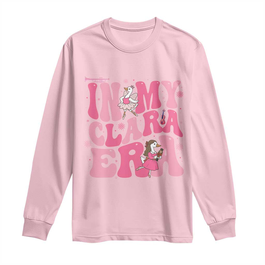 Nutcracker Goose Ballet Long Sleeve Shirt In My Clara Era TS14 Light Pink Print Your Wear