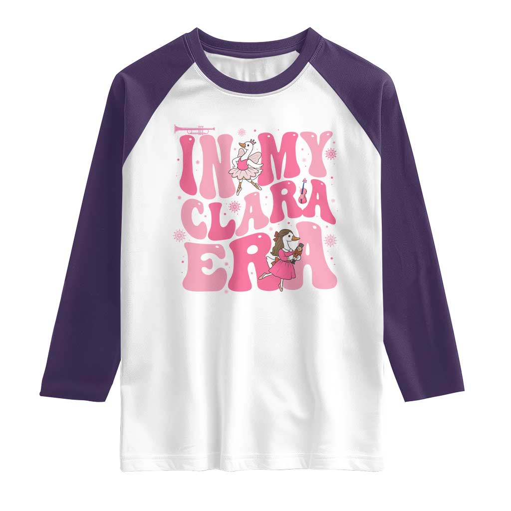 Nutcracker Goose Ballet Raglan Shirt In My Clara Era TS14 White Purple Print Your Wear