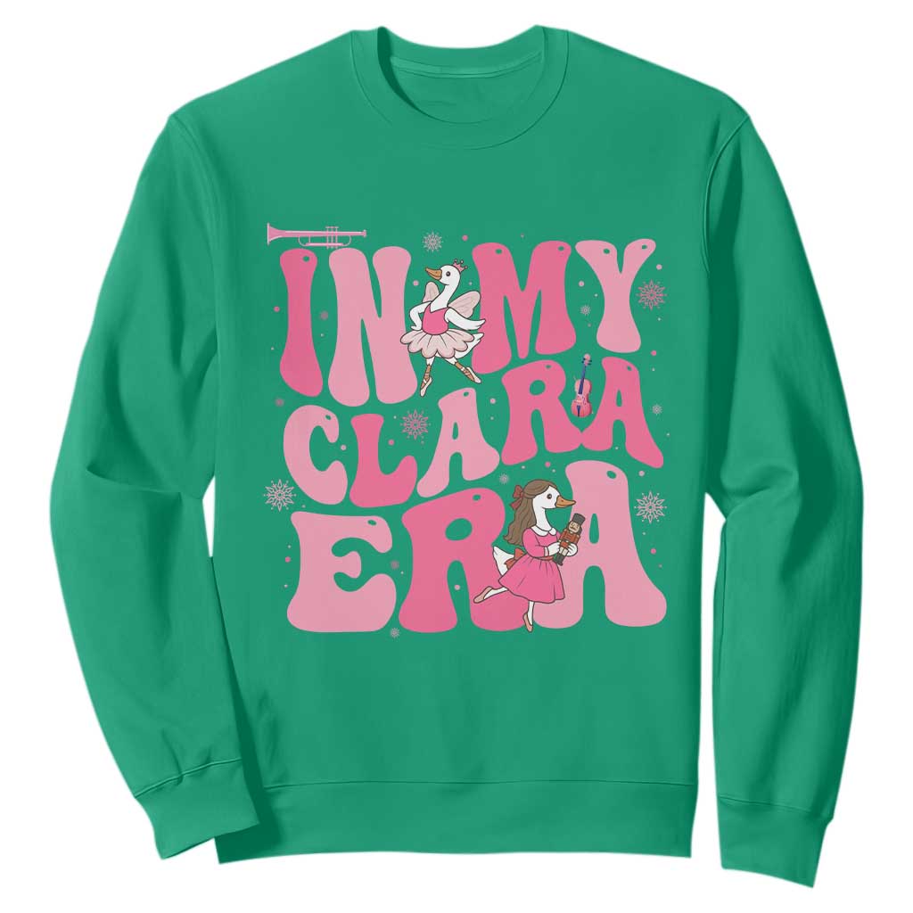 Nutcracker Goose Ballet Sweatshirt In My Clara Era TS14 Irish Green Print Your Wear
